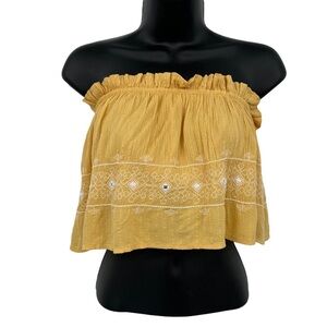 Yellow Off-Shoulder Women's Top